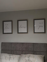 All Of Me Loves All Of You Set Of 3 Bedroom Wall Decor Prints