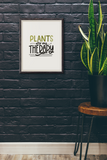 Plants Are My Therapy Plant Obsessed Humorous Home Wall Decor Print