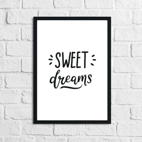 Scandinavian Sweet Dreams Children's Nursery Bedroom Wall Decor Print