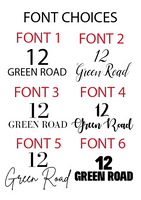 Sage Green Background House Name/Number High Quality Acrylic Outdoor Or Inside Sign Including Fixtures & Standoffs - Assorted Colours & Fonts (See Images)