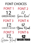 Stripe Design House Name/Number High Quality Acrylic Outdoor Or Inside Sign Including Fixtures & Standoffs - Assorted Colours & Fonts (See Images)