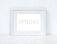 Spring Floral Letters Landscape Spring Seasonal Wall Home Decor Print