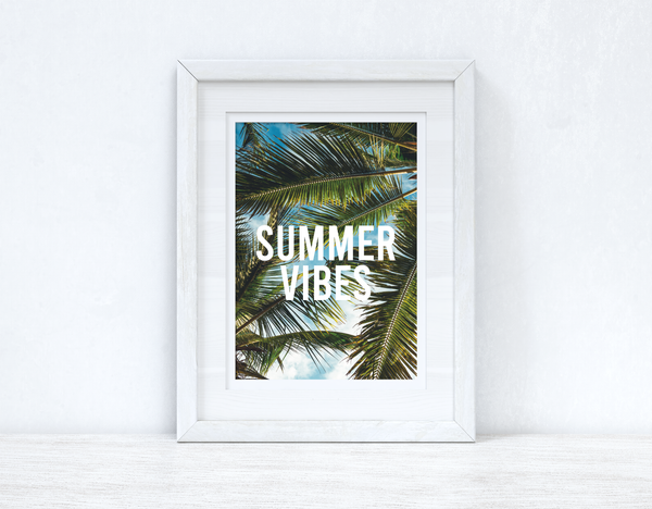 Summer Vibes Photography Palm Trees Summer Seasonal Wall Home Decor Print
