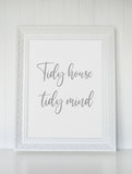 Tidy House Tidy Mind Cleaning Hinch Home Wall Decor Print