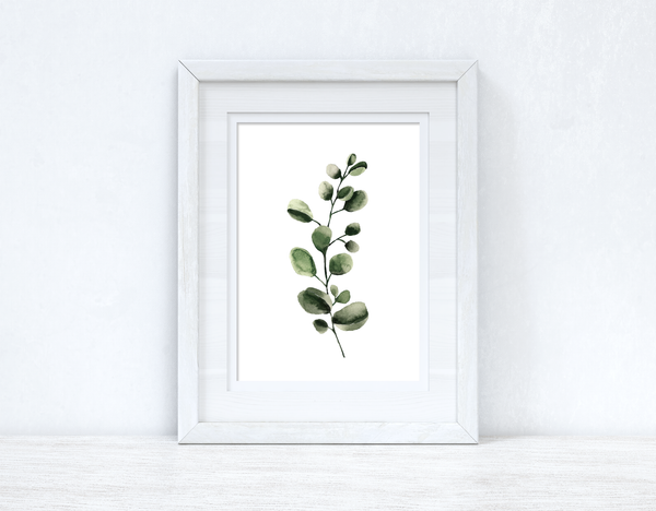 Watercolour Greenery Leaf 3 Bedroom Home Kitchen Living Room Wall Decor Print
