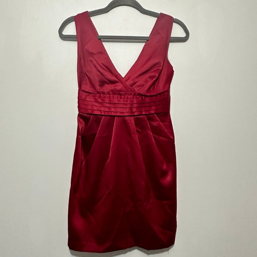 New Look Ladies Dress A-Line Red Size 6 Polyester Short Wine Party Christmas