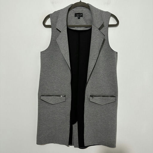 Topshop Grey Polyester Blazer Ladies Jacket Size 8 Basic