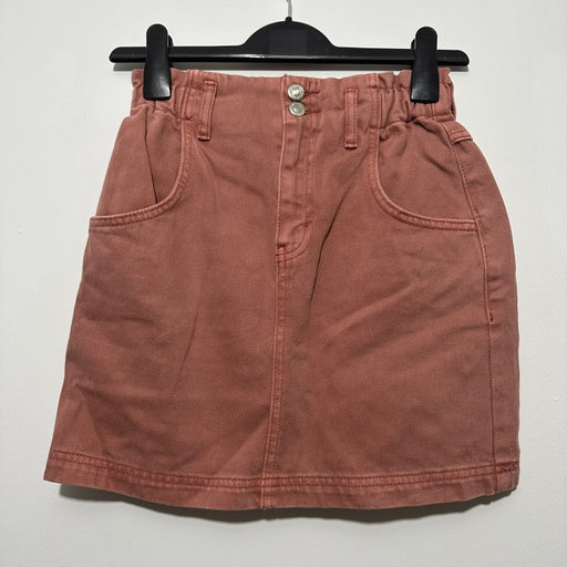 Topshop Ladies Skirt Mini Pink Size 6 100% Cotton Short