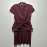 Next Ladies Dress A-Line Purple Size 16 Polyester Knee Length & Jacket Wedding S