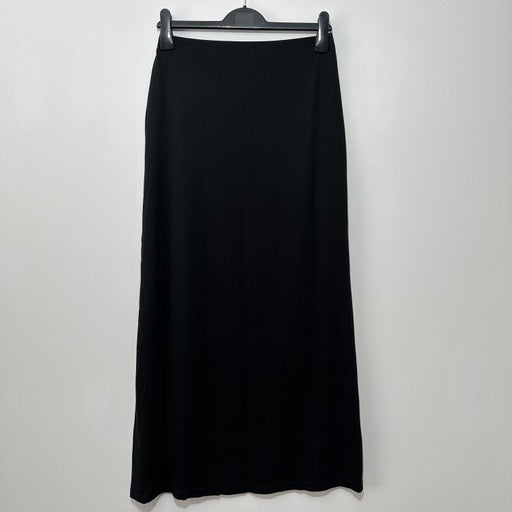 Monsoon Ladies Skirt Maxi Black Size 10 Polyester Long Vintage