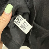 Adidas Black Ladies Size 10 100% Cotton Short Sleeve Activewear Top T-Shirt