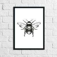 Bumble Bee Cute Simple Home Wall Decor Print