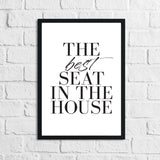 The Best Seat In The House Bathroom Wall Decor Home Print