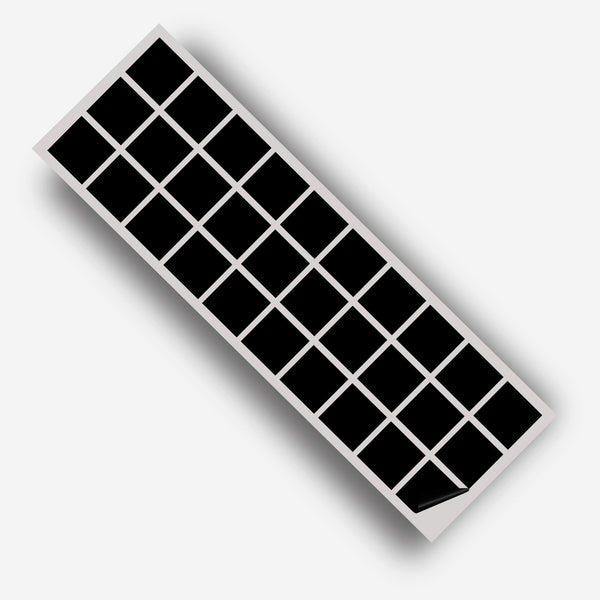 Black Gloss 2 in SQ Vinyl Wall Tile Stickers Kitchen & Bathroom Transfers