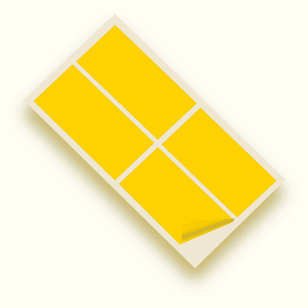Bright Yellow Matte 100x200mm Vinyl Wall Tile Stickers Kitchen & Bathroom Transfers