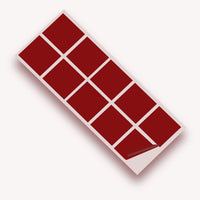 Burgundy Gloss 100mm SQ Vinyl Wall Tile Stickers Kitchen & Bathroom Transfers