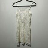 Topshop Ladies Dress Bodycon White Size 8 Nylon Short Floral Lace Lined