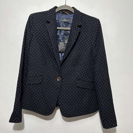 Next Ladies Jacket Blazer Blue Size 12 Polyester Tailoring Square Detail