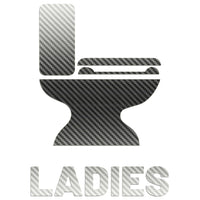 Ladies Toilet Restroom Sign Sticker