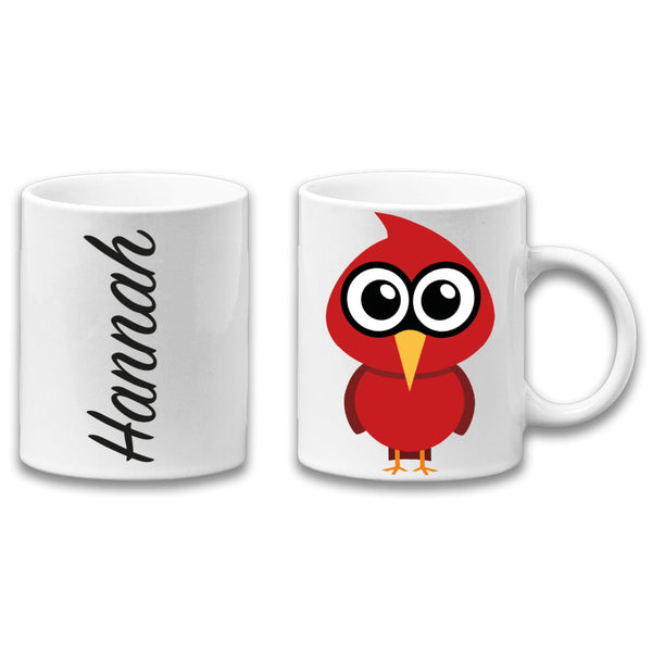 Adorable Red Cardinal Personalised Your Name Gift Mug