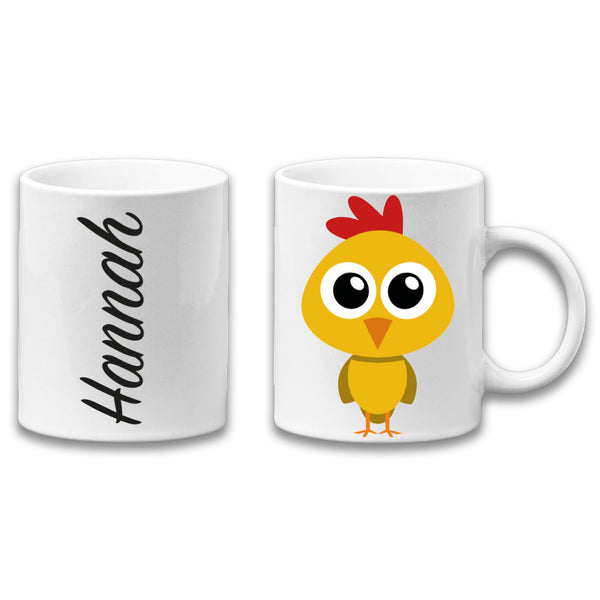 Adorable Chicken Personalised Your Name Gift Mug