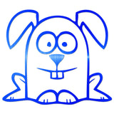 Funny Cartoon Rabbit Sticker