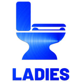 Ladies Toilet Restroom Sign Sticker