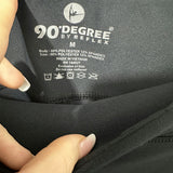 90 Degree By Reflex Ladies Activewear Leggings Ankle Black Size M Medium Polyest