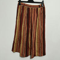 Debenhams Ladies Orange Flare Skirt Size 16 Viscose Vintage Knee Length