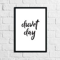 Duvet Day Black Bedroom Simple Decor Print