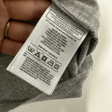 Adidas Ladies Grey T-Shirt Size 6 100% Cotton Short Sleeve Leopard Print Logo