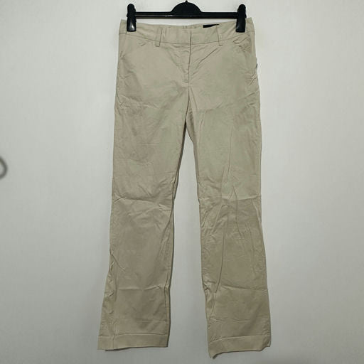 GANT Ladies Beige Chino Trousers Size 12 Straight Leg Cotton Blend Ivory