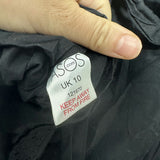 ASOS Ladies Dress Mini Black Size 10 100% Cotton Short Lined Belted