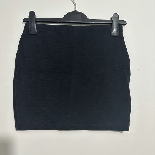 Zara Black Mini Skirt Size S Small Cotton Blend Short Ladies