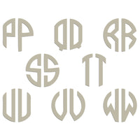 Personalised Monogram Initials Iron On Transfer, Silver