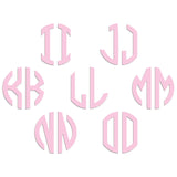 Personalised Monogram Initials Iron On Transfer, Soft Pink