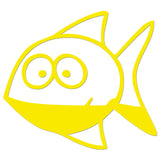 Funny Cartoon Fish Sticker