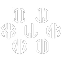 Personalised Monogram Initials Iron On Transfer, White