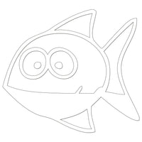 Funny Cartoon Fish Sticker