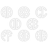 Personalised Monogram Initials Iron On Transfer, White