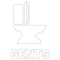 Mens Toilet Restroom Sign Sticker
