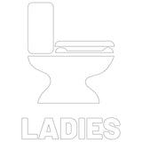 Ladies Toilet Restroom Sign Sticker