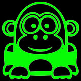 Funny Cartoon Gorilla Sticker