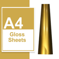A4 A3 A2 Gloss Vinyl Sheets Gold