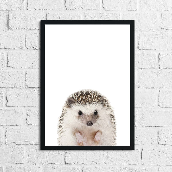Hedgehog Animal Woodlands Nursery Children's Room Wall Decor Print
