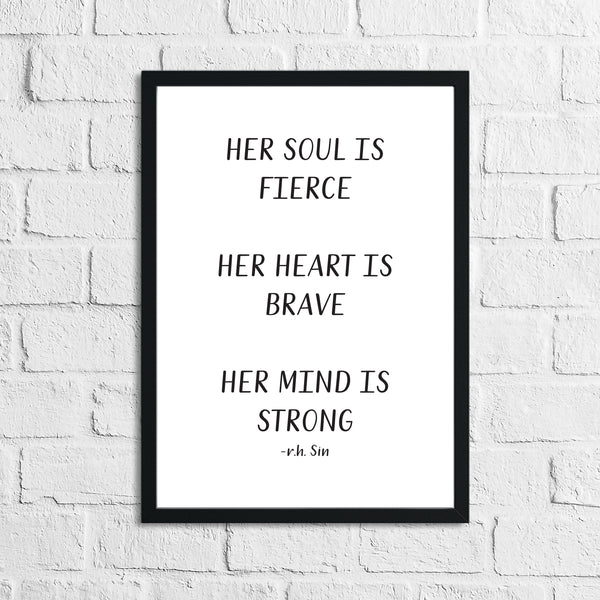 Her Soul Is Fierce Wall Decor Quote Print