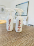 Set Of 2 Personalised Spray Bottles 500ml (Font choices 2nd Image) - Any Wording