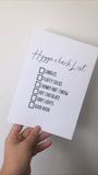 Hygge Check List Candle Simple Wall Humorous Home Decor Print