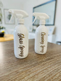 Set Of 2 Personalised Spray Bottles 500ml (Font choices 2nd Image) - Any Wording