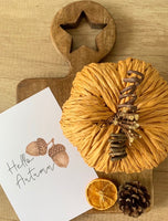 Hello Autumn Acorn Autumn Seasonal Wall Home Decor Print